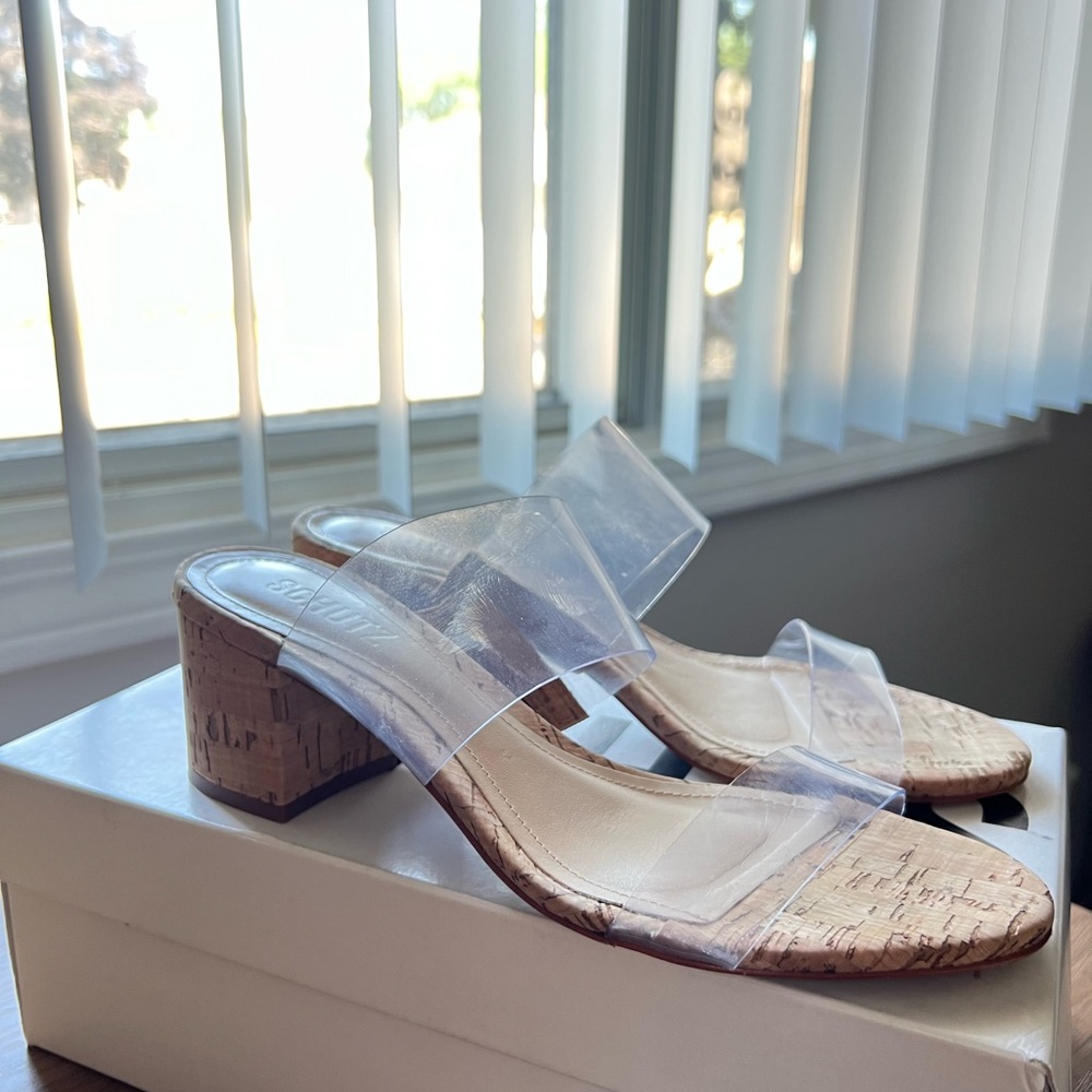 Stylish Clear Block Heel Sandals